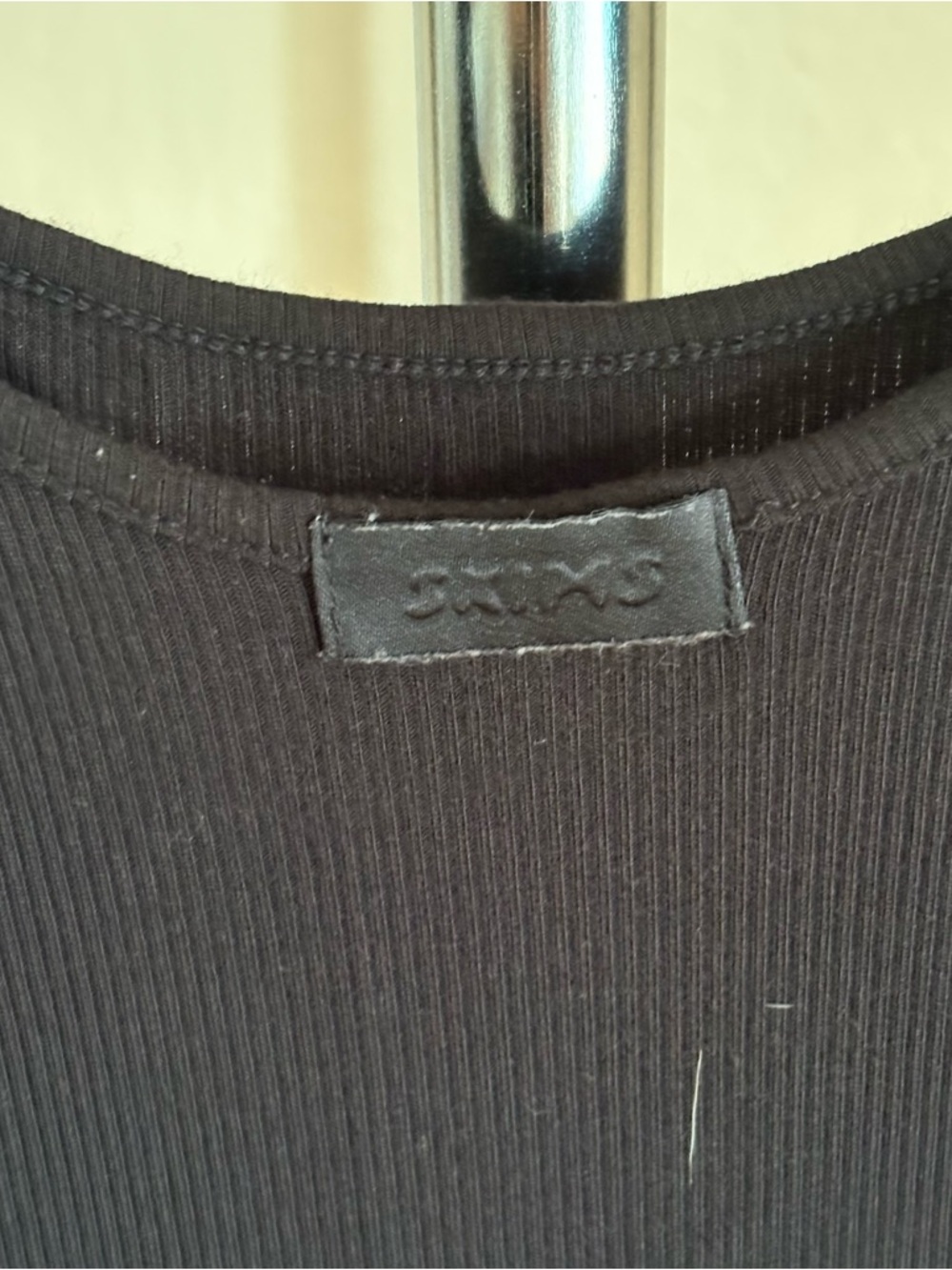 Black Ribbed Maxi Dress - Picture 4 of 6